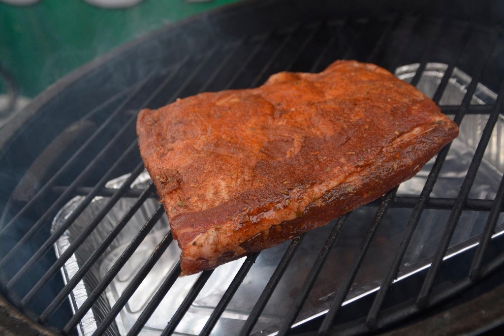 Lige lagt på grillen